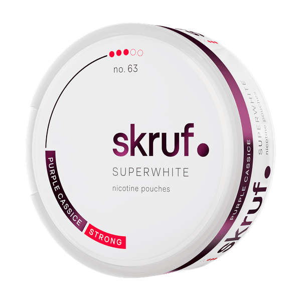 SKRUF Superwhite Purple Cassice Strong No 63 nikotínové vrecúška